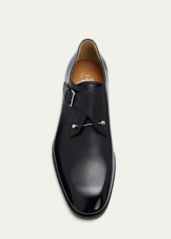Christian LouboutinMen's Chambeli Monk-Strap Leather Loafers
