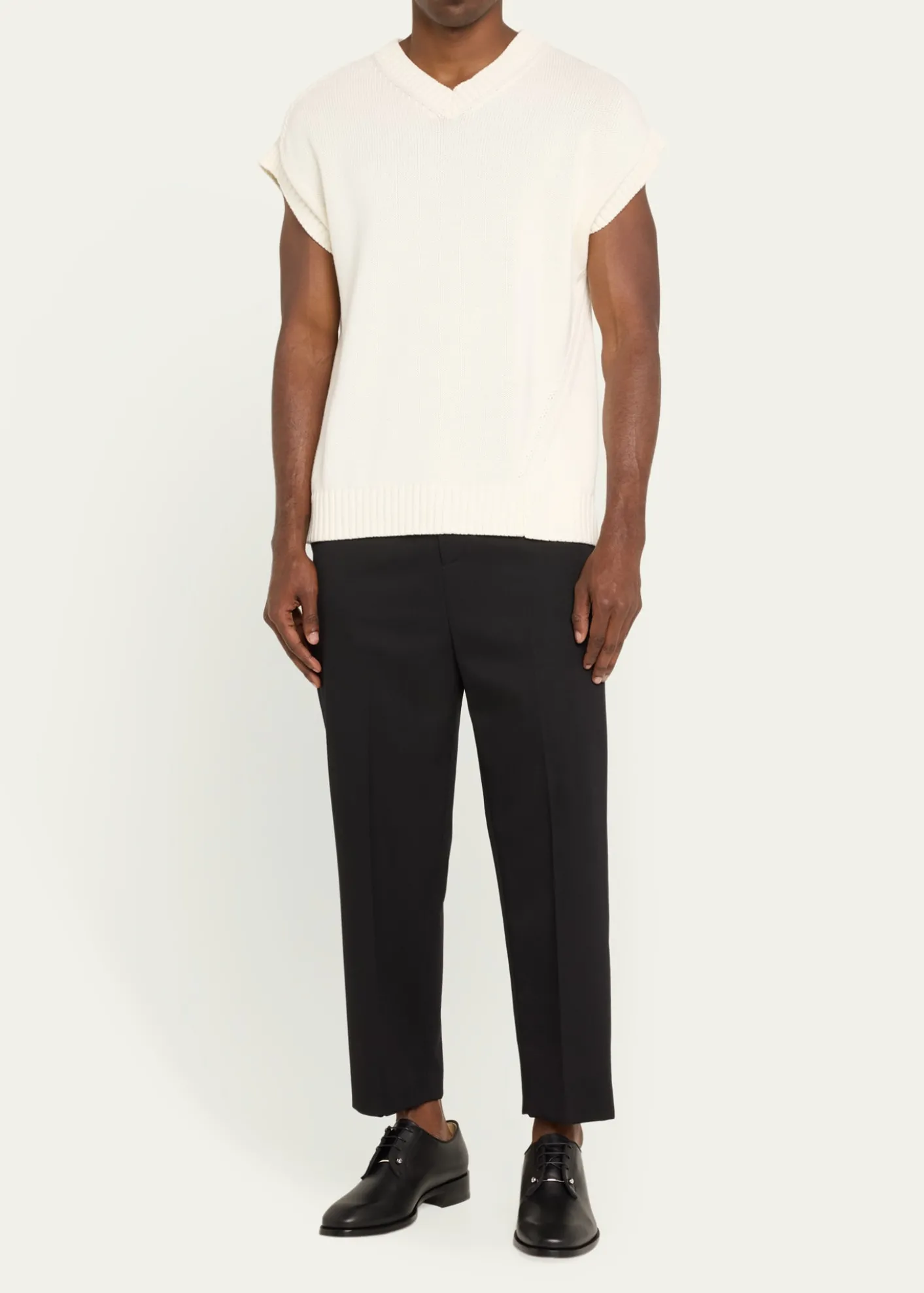 Christian LouboutinMen's Chambeliss Collar-Pin Leather Derby Shoes