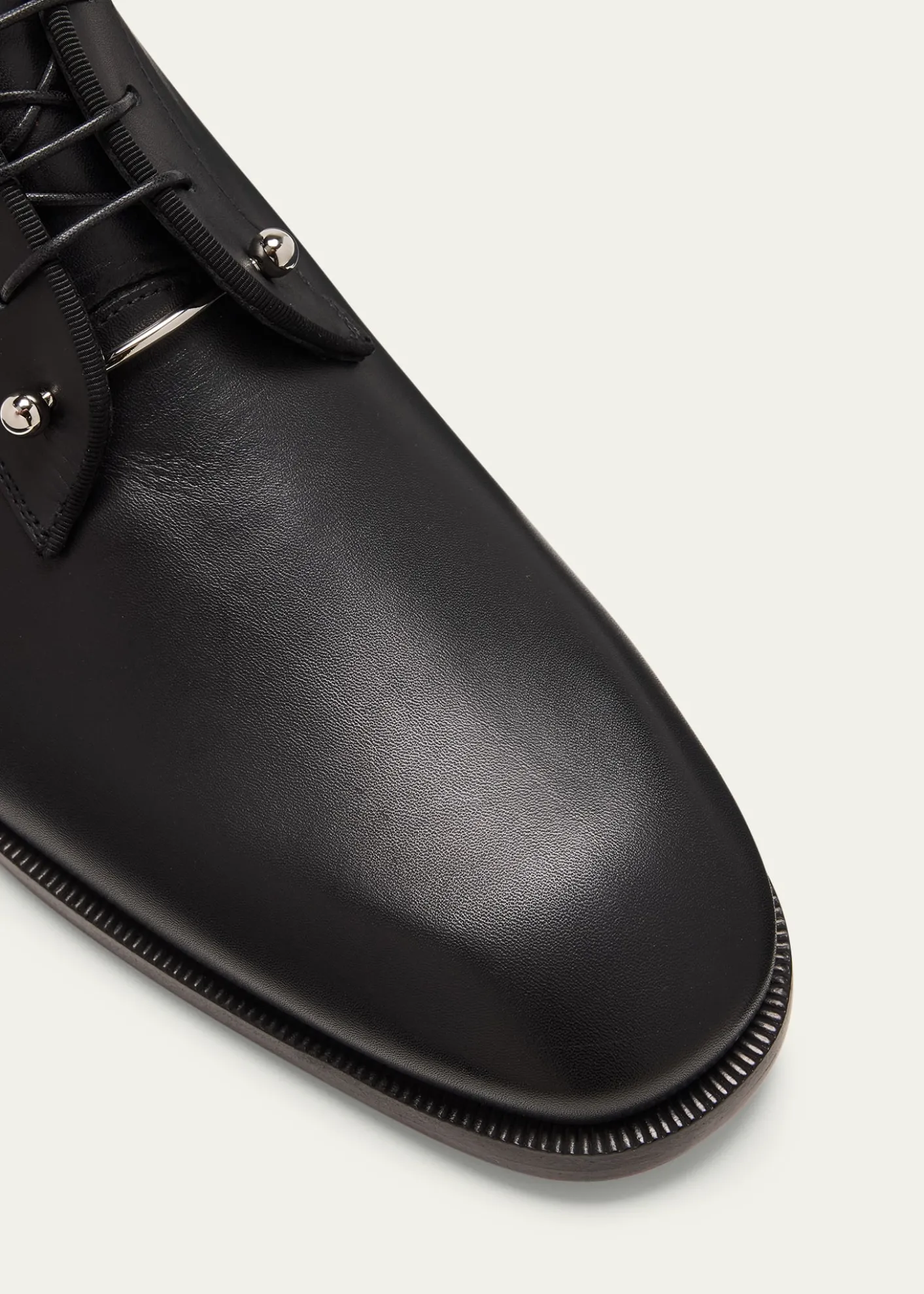 Christian LouboutinMen's Chambeliss Collar-Pin Leather Derby Shoes