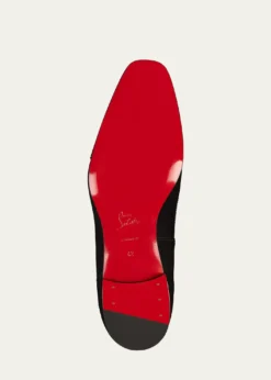 Christian LouboutinMen's Dandysiago Rhinestone and Leather Loafers