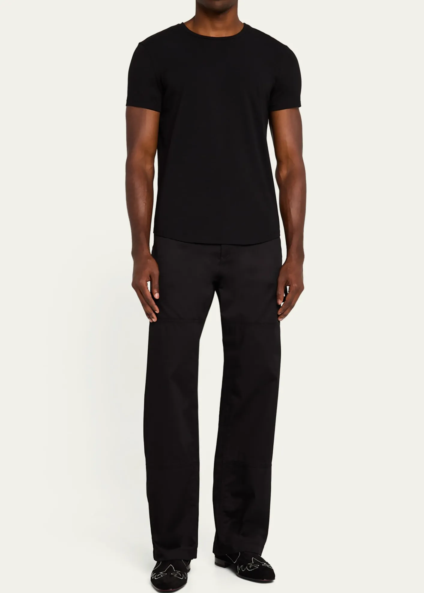 Christian LouboutinMen's Dandysiago Rhinestone and Leather Loafers