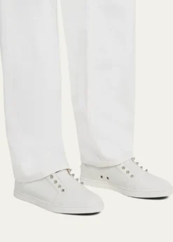 Christian LouboutinMen's F.A.V. Fique A Vontade Spiked Leather Slip-On Sneakers