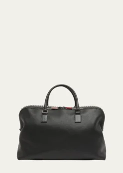 Christian LouboutinMen's Funky Leather Empire Spikes Weekender Bag