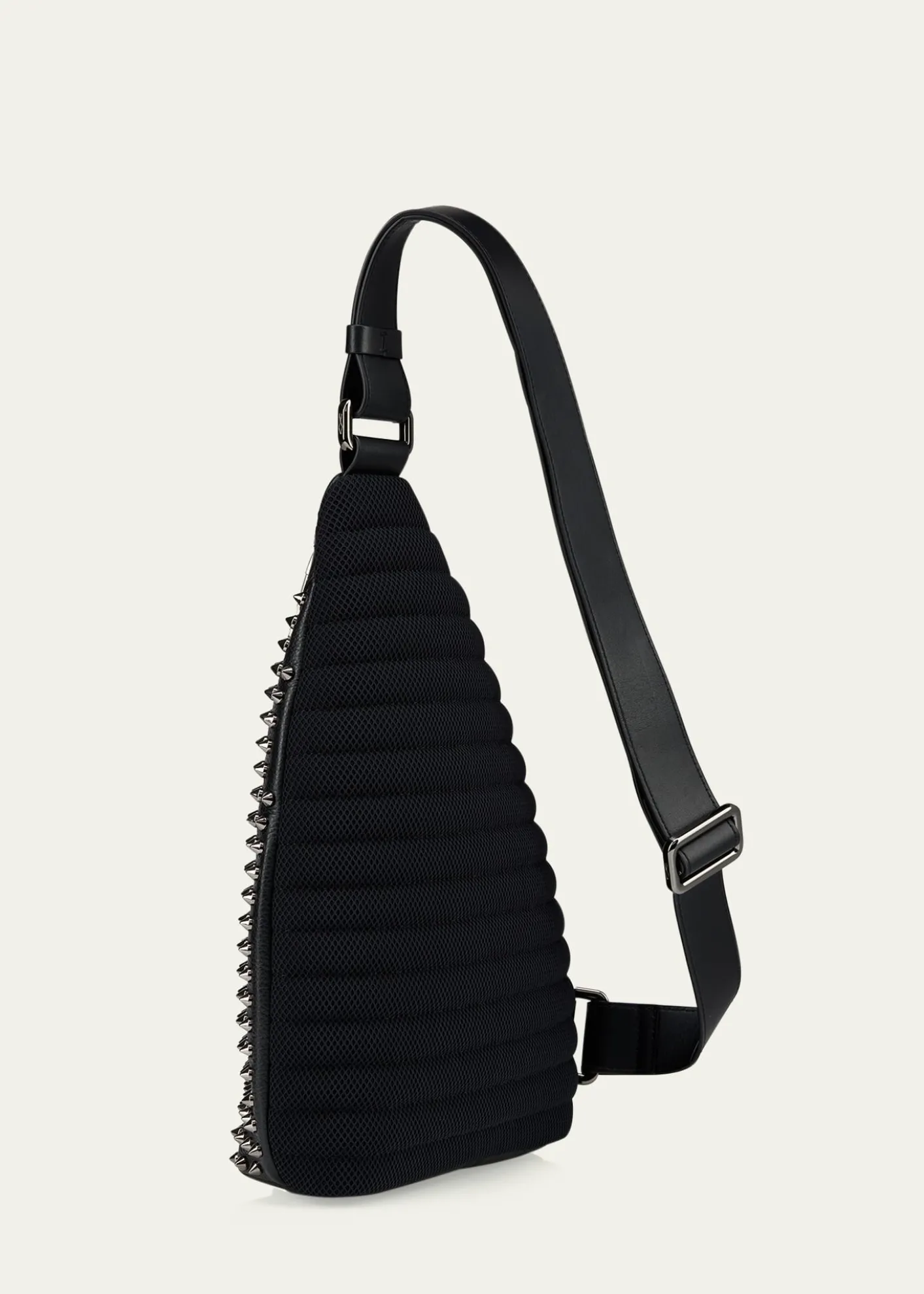 Christian LouboutinMen's Funky Leather Empire Spikes Sling Bag