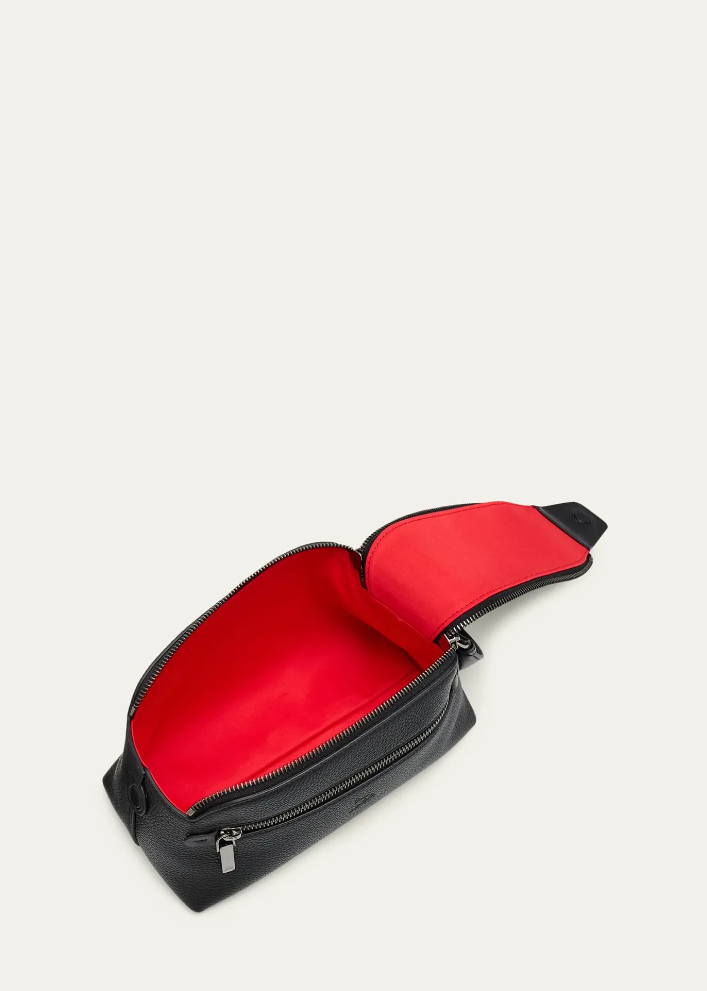 Christian LouboutinMen's Funky Leather Empire Spikes Travel Pouch