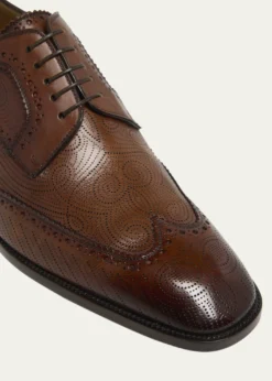 Christian LouboutinMen's Grave Wingtip Brogue Leather Derby Shoes