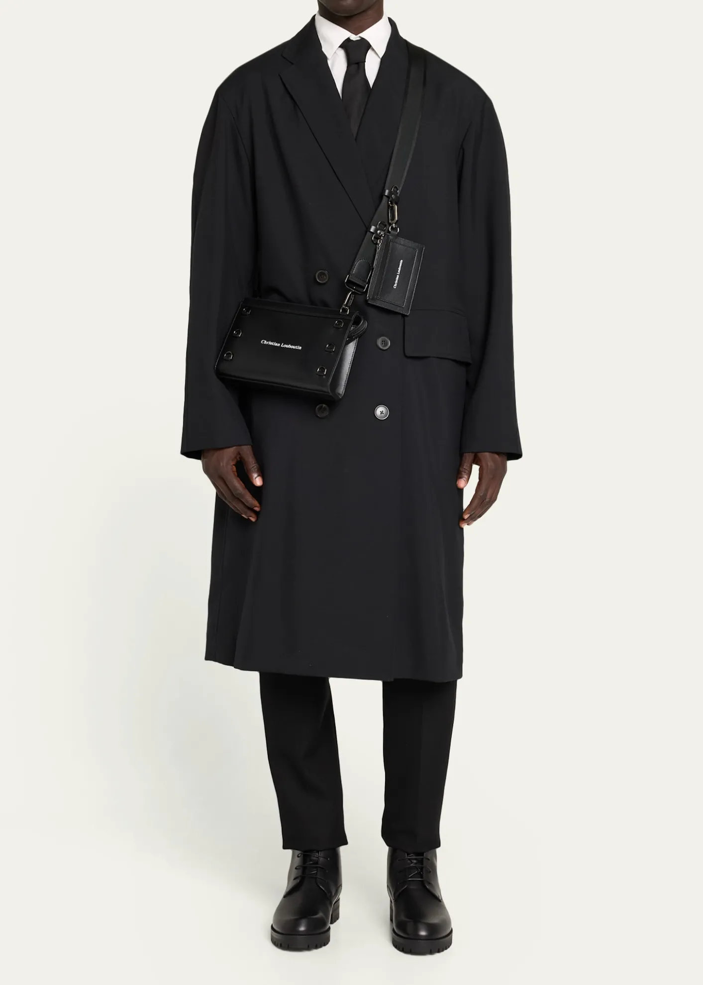 Christian LouboutinMen's Kosmica Mini Leather Crossbody Bag