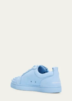 Christian LouboutinMen's Louis Jr Spikes Suede Low-Top Sneakers