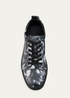 Christian LouboutinMen's Louis Jr Canopee Leather Low-Top Sneakers