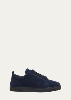Christian LouboutinMen's Louis Junior Suede Red Sole Sneakers
