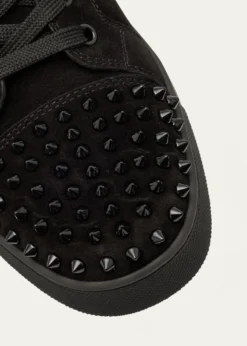 Christian LouboutinMen's Louis Junior Spikes Leather Low-Top Sneakers