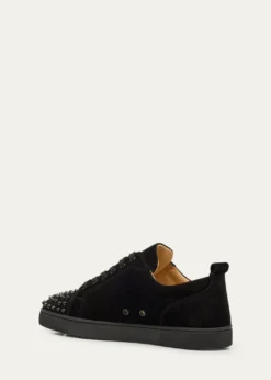 Christian LouboutinMen's Louis Junior Spikes Leather Low-Top Sneakers