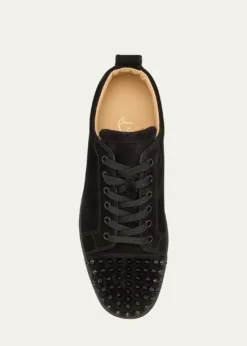 Christian LouboutinMen's Louis Junior Spikes Leather Low-Top Sneakers
