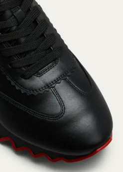 Christian LouboutinMen's Loubishark Flat Leather Red-Sole Runner Sneakers