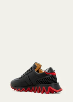 Christian LouboutinMen's Loubishark Flat Leather Red-Sole Runner Sneakers