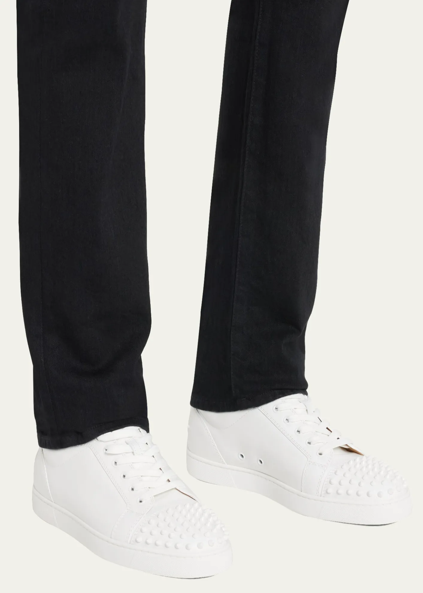 Christian LouboutinMen's Louis Junior Spiked Low-Top Sneakers