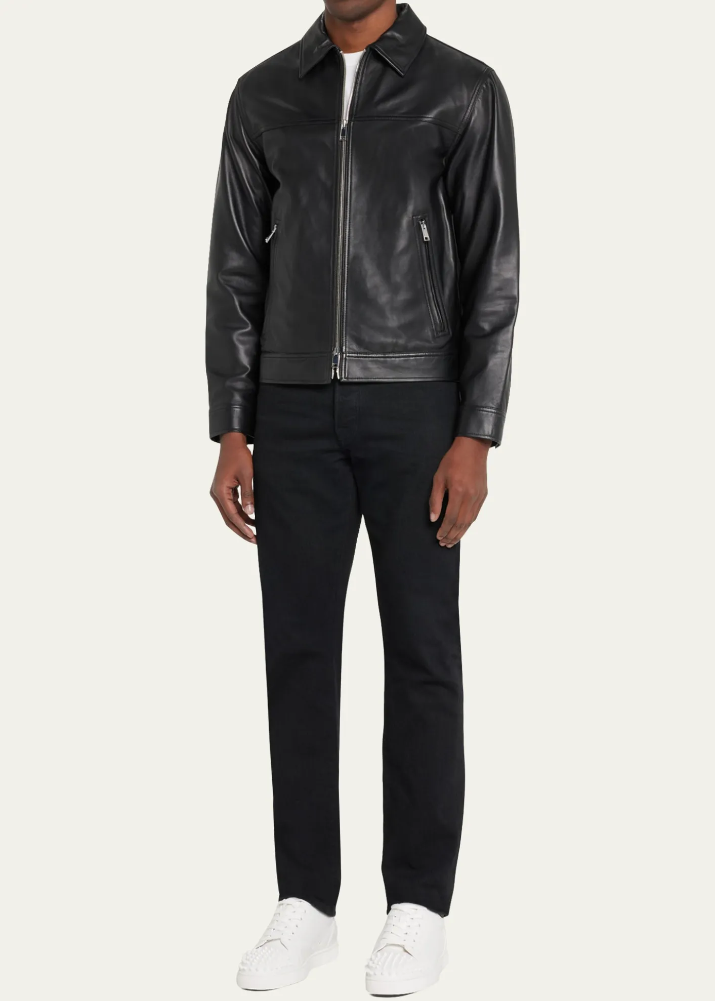 Christian LouboutinMen's Louis Junior Spiked Low-Top Sneakers