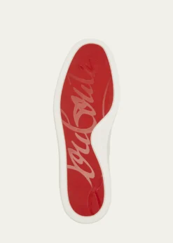 Christian LouboutinMen's Louis Junior Leather Red Sole Sneakers