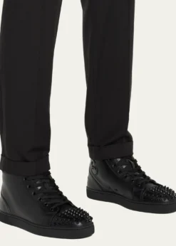 Christian LouboutinMen's Lou Spikes High-Top Sneakers