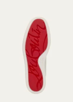 Christian LouboutinMen's Louis Junior Leather Low-Top Sneakers