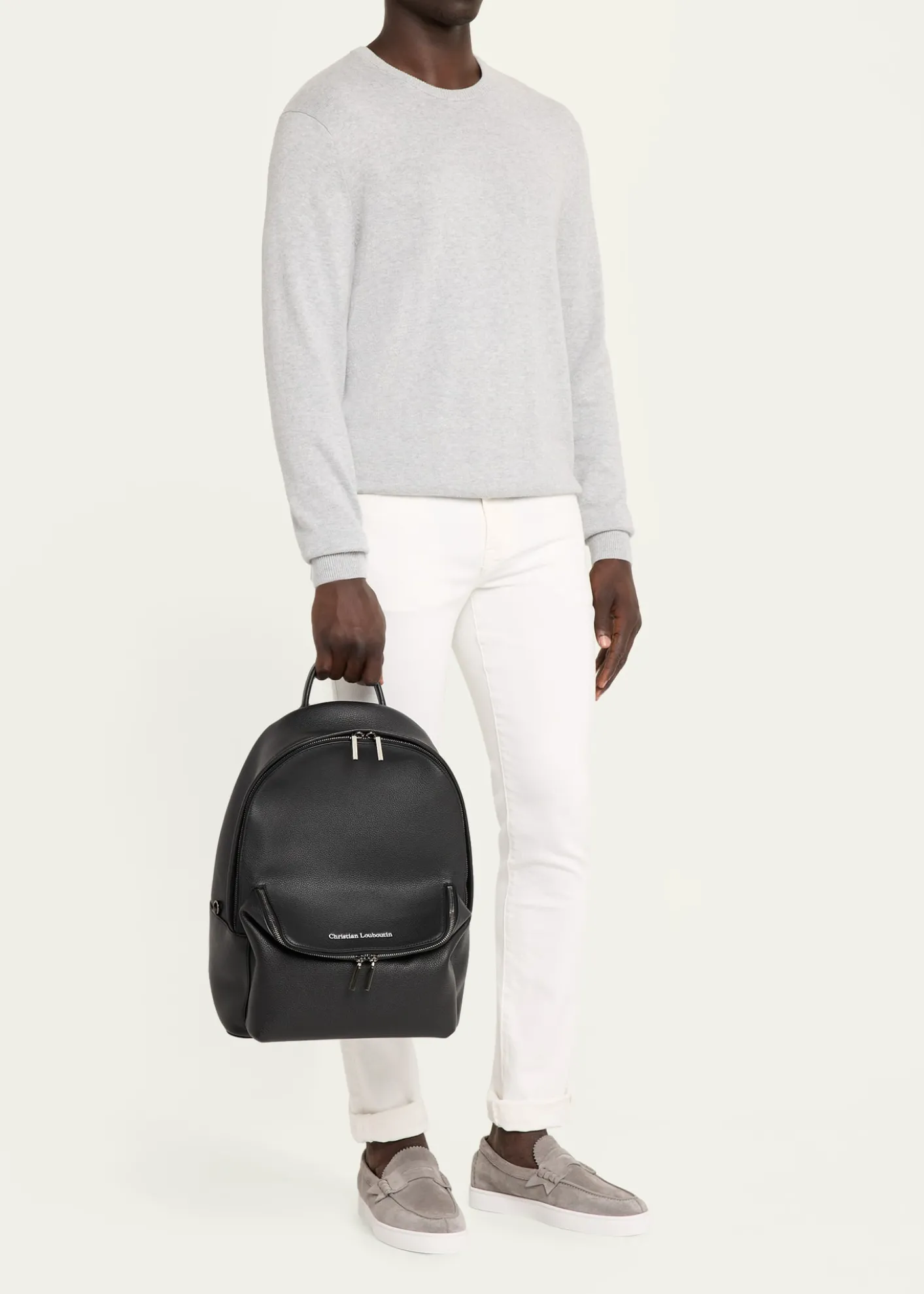 Christian LouboutinMen's Nostalgic Calf Empire Leather Backpack