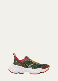 Christian LouboutinMen's So Flo Mesh & Snakeskin Runner Sneakers