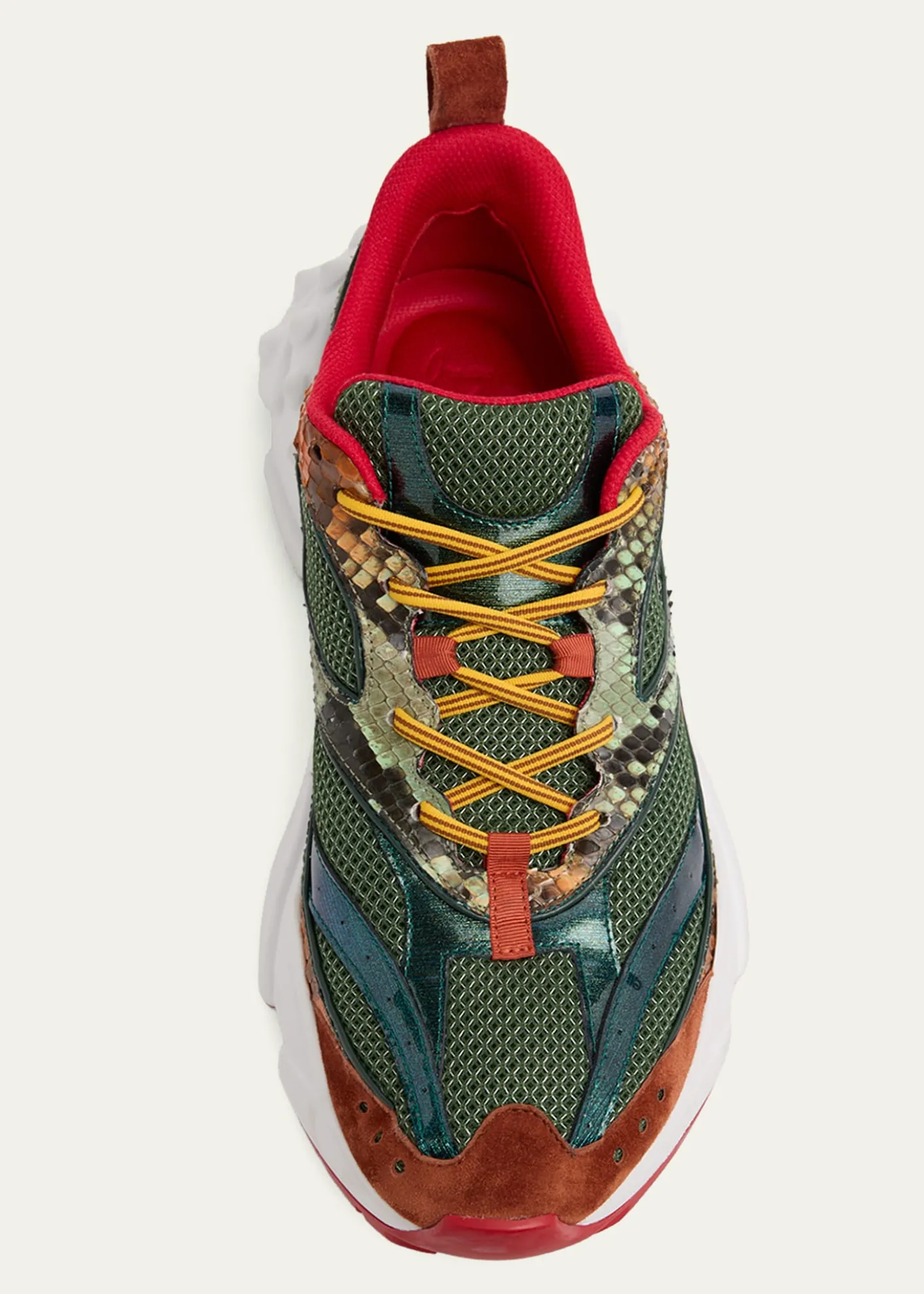 Christian LouboutinMen's So Flo Mesh & Snakeskin Runner Sneakers