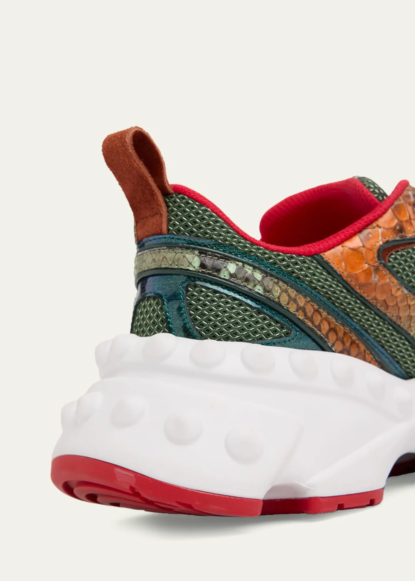 Christian LouboutinMen's So Flo Mesh & Snakeskin Runner Sneakers