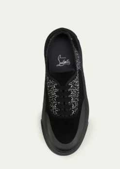 Christian LouboutinMen's Tactical Skate Red Sole Low-Top Sneakers
