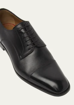 Christian LouboutinMen's Top 5 Leather Derby Shoes with Everlasting Red Sole