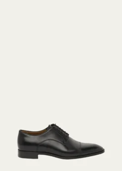 Christian LouboutinMen's Top 5 Leather Derby Shoes with Everlasting Red Sole