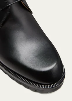 Christian LouboutinMen's Trapman Red Sole Leather Combat Boots