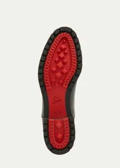 Christian LouboutinMen's Trapman Red Sole Leather Combat Boots