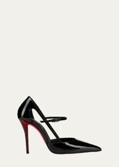 Christian LouboutinMiss Z Strap Patent Red Sole Pumps