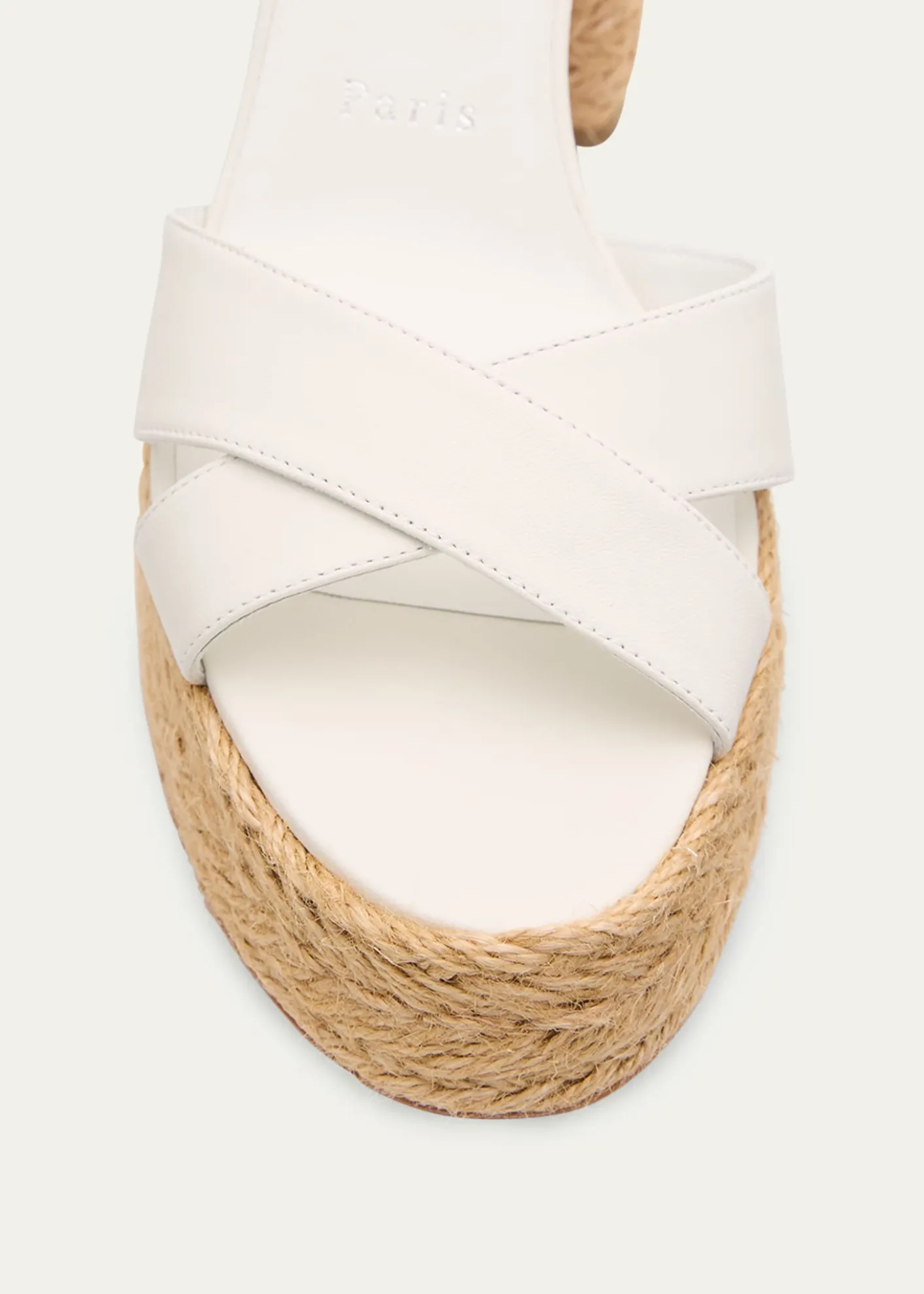 Christian Louboutin70mm Calakala Leather Crisscross Espadrille Sandals
