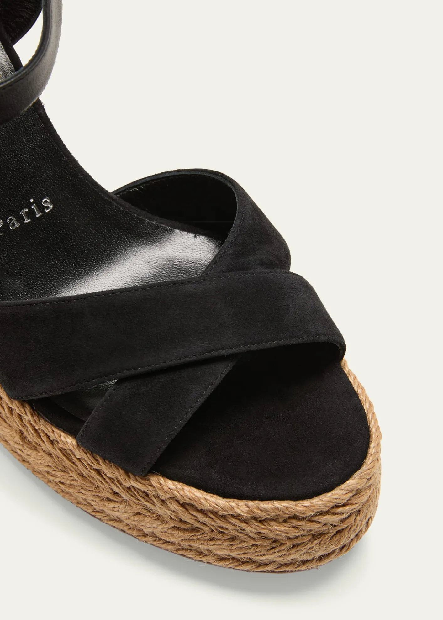 Christian Louboutin70mm Calakala Leather Crisscross Espadrille Sandals