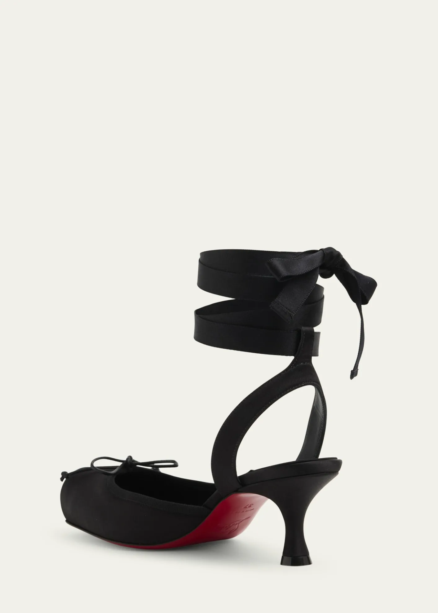 Christian Louboutin55mm Cassia Lace-Up Satin Ballet Pumps