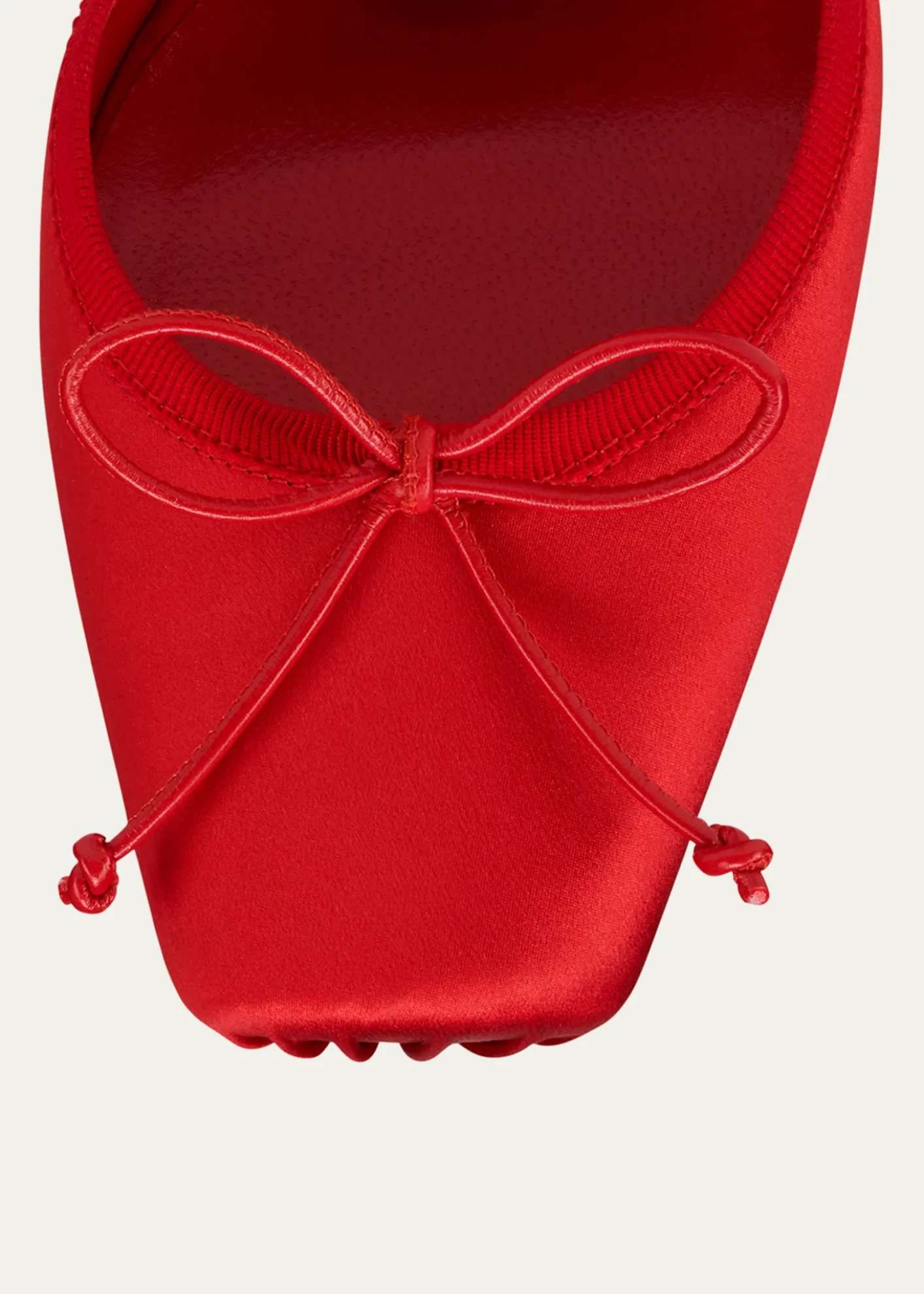 Christian Louboutin100mm Cassia Silk Ankle-Tie Ballerina Pumps