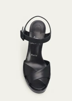 Christian Louboutin100mm Cora Leather Sandals