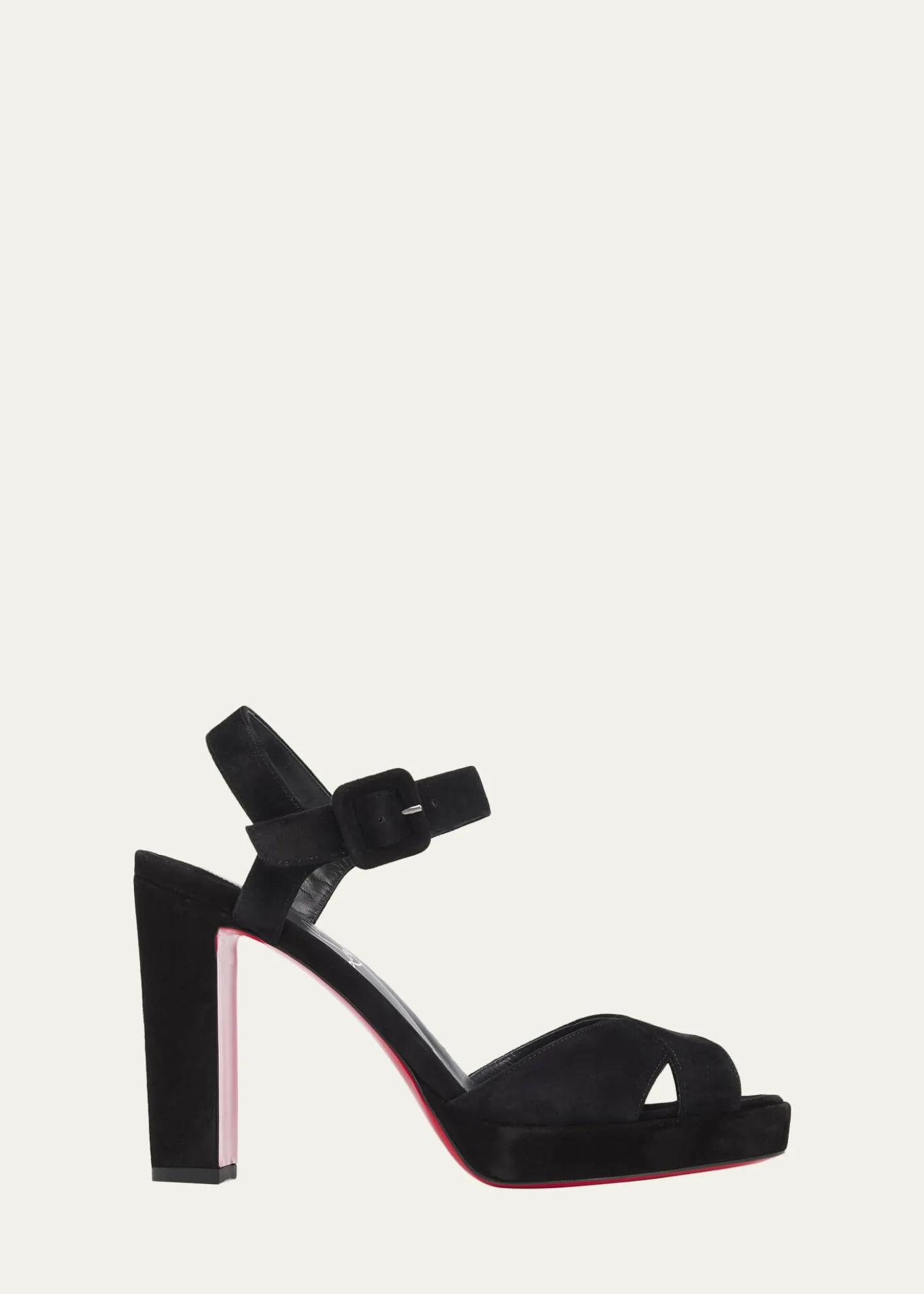 Christian Louboutin100mm Cora Suede Platform Sandals
