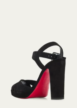 Christian Louboutin100mm Cora Suede Platform Sandals