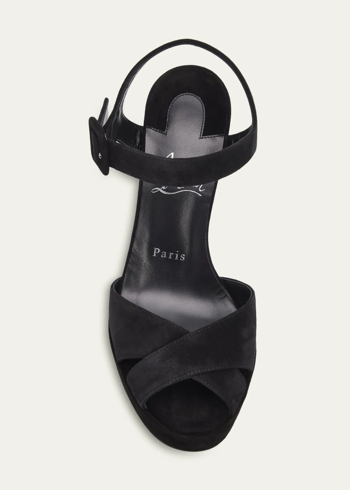 Christian Louboutin100mm Cora Suede Platform Sandals