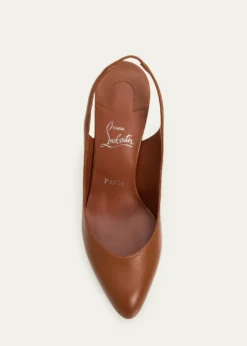 Christian Louboutin85mm Fannylove Leather Slingback Pumps