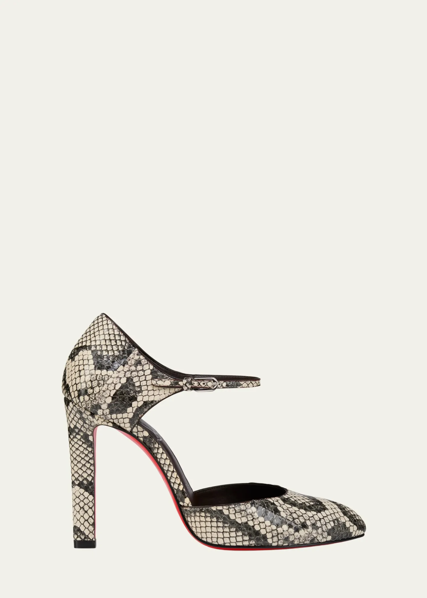 Christian Louboutin100mm Fanny Demie Snake-Embossed Leather Pumps