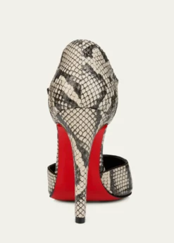 Christian Louboutin100mm Fanny Demie Snake-Embossed Leather Pumps
