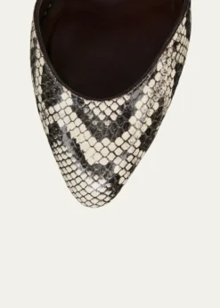 Christian Louboutin100mm Fanny Demie Snake-Embossed Leather Pumps