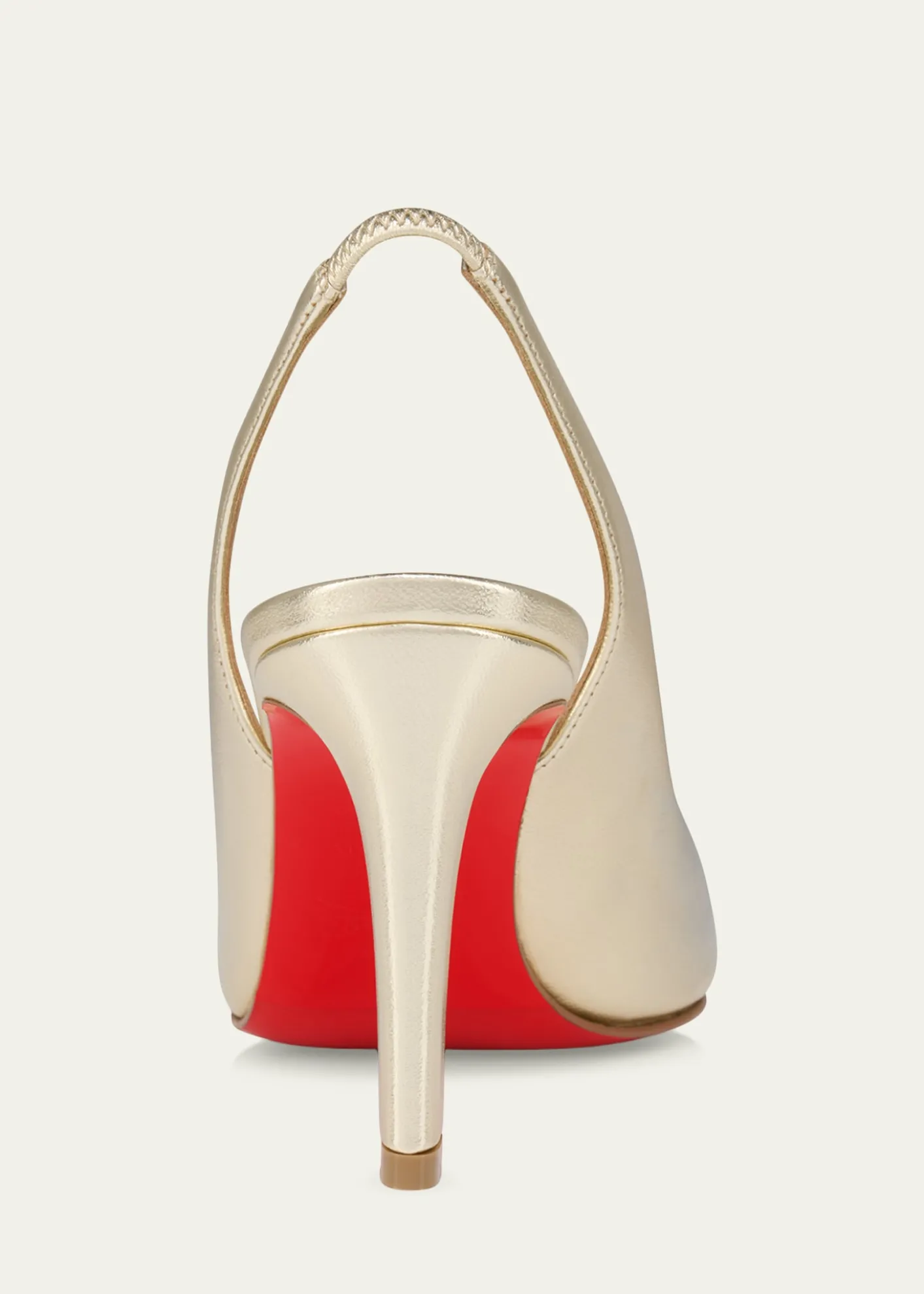 Christian Louboutin85mm Fannylove Metallic Leather Slingback Pumps