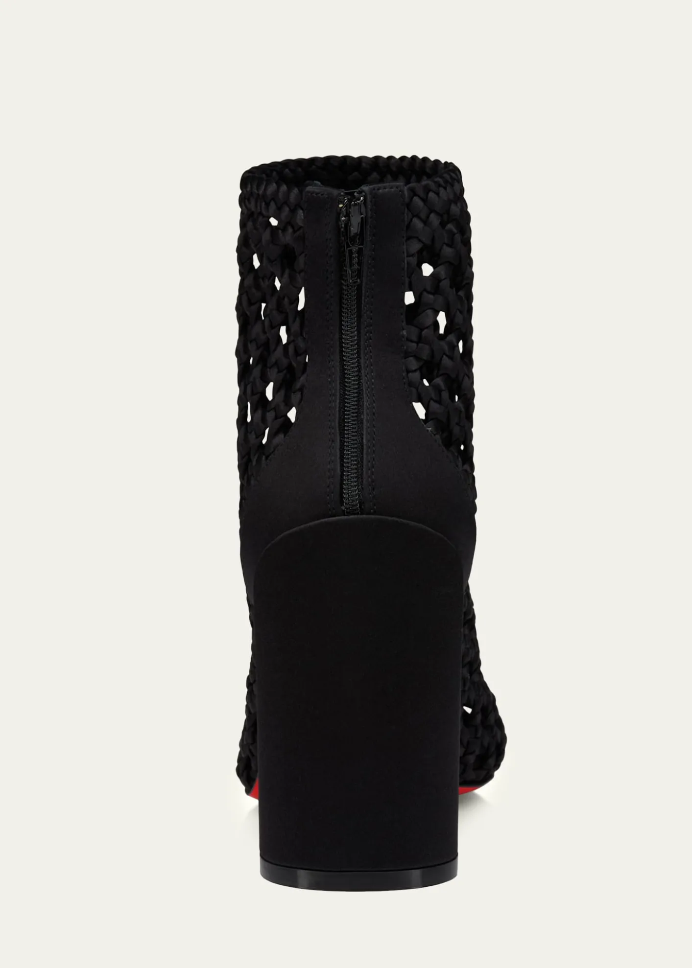 Christian Louboutin85mm Jane Woven Silk Booties