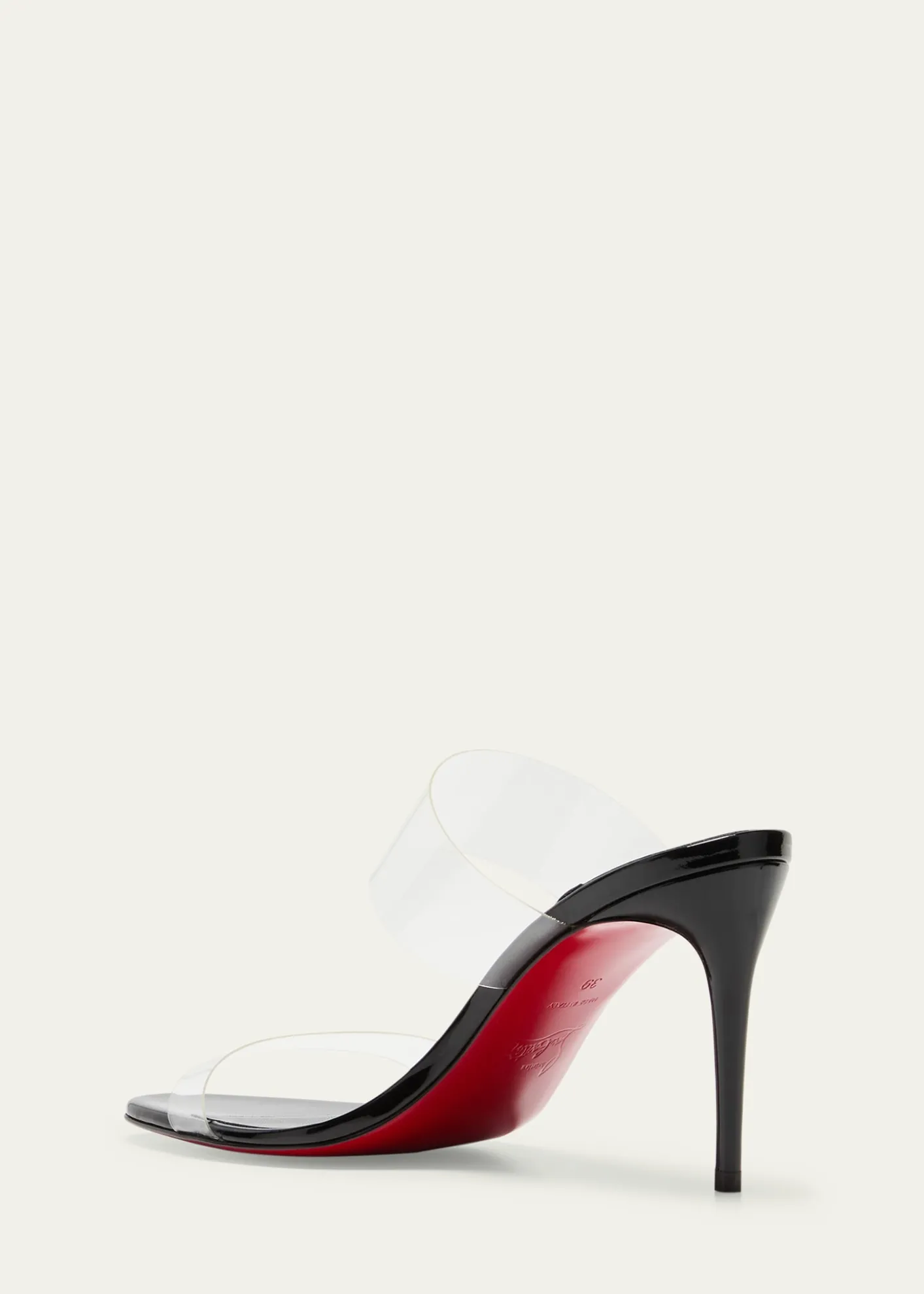 Christian Louboutin85mm Just Nothing Clear Slide Sandals