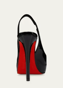 Christian Louboutin120mm Lady Fanny Patent Leather Peep-Toe Pumps